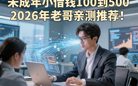 未成年小借钱100到5002026年老哥亲测推荐！梳理这5个未成年小贷款100到500对要求不高口子