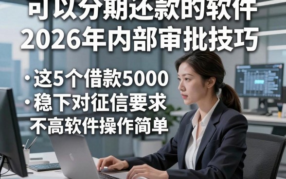 可以分期还款的软件2026年内部审批技巧，这5个借款5000稳下对征信要求不高软件操作简单