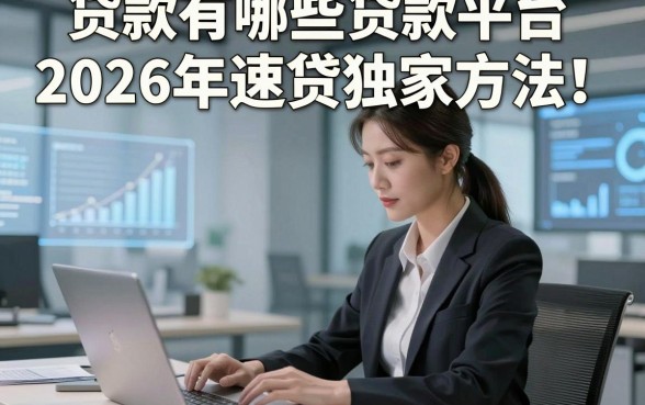 贷款有哪些贷款平台2026年速贷独家方法！总结这5个60周岁以下的网贷