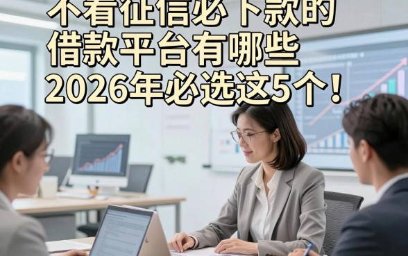 不看征信必下款的借款平台有哪些2026年必选这5个！本篇为您深度枚举！
