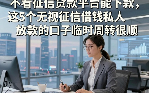 不看征信贷款平台能下款，这5个无视征信借钱私人放款的口子临时周转很顺