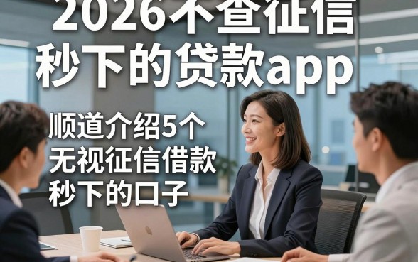 2026不查征信秒下的贷款app，顺道介绍5个无视征信借款秒下的口子