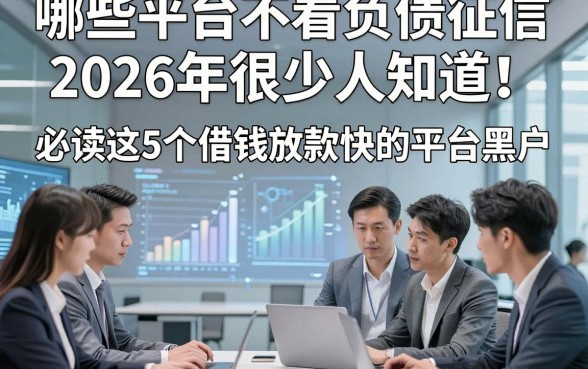 哪些平台不看负债征信2026年很少人知道！必读这5个借钱放款快的平台黑户