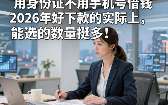 用身份证不用手机号借钱2026年好下款的实际上能选的数量挺多！，本文归结​这5个借款平台！