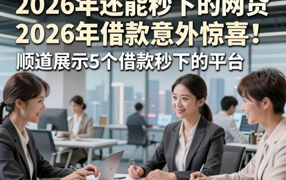 2026年还能秒下的网贷2026年借款意外惊喜！顺道展示5个借款秒下的平台