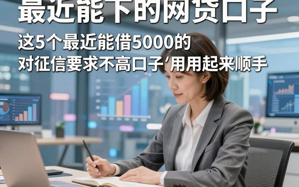 最近能下的网贷口子，这5个最近能借5000的对征信要求不高口子用起来顺手