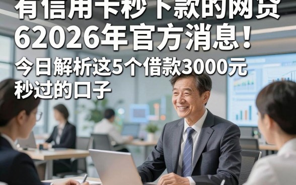 有信用卡秒下款的网贷62026年官方消息！今日解析这5个借款3000元秒过的口子