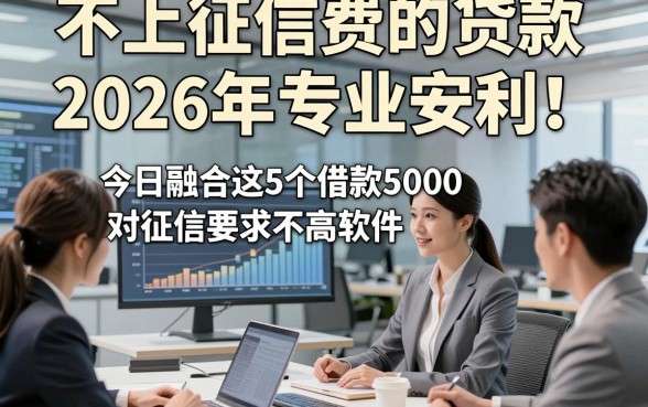 不上征信费的贷款2026年专业安利！今日融合这5个借款5000对征信要求不高软件