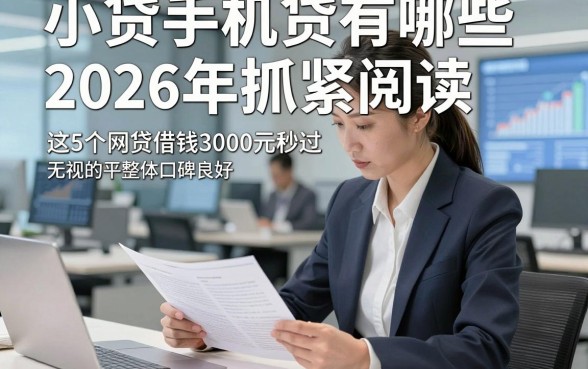 小贷手机贷有哪些2026年抓紧阅读，这5个网贷借钱3000元秒过无视的平台整体口碑良好