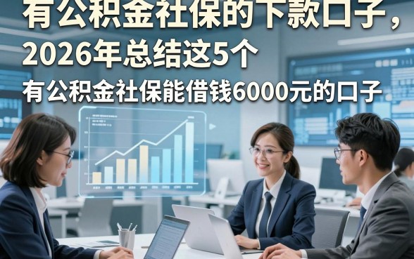 有公积金社保的下款口子，2026年总结这5个有公积金社保能借钱6000元的口子
