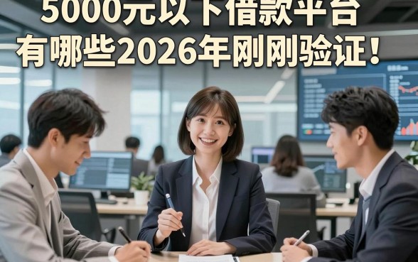 5000元以下借款平台有哪些2026年刚刚验证！同时展示5个网贷对金额要求不高3500元直接放款的软件