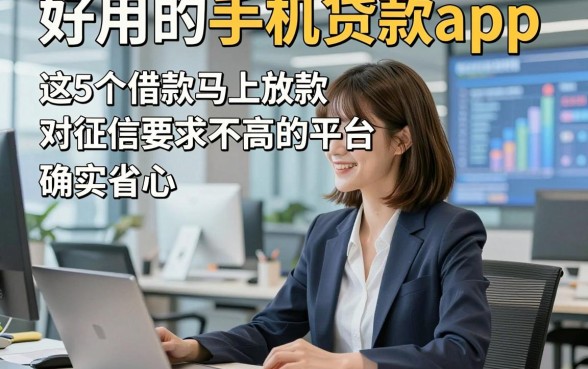 好用的手机贷款app，这5个借款马上放款对征信要求不高的平台确实省心