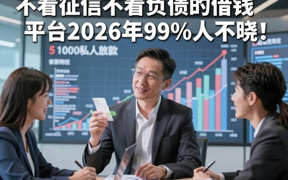不看征信不看负债的借钱平台2026年99%人不晓！探讨5个对征信负债要求不高的借钱口子1000私人放款