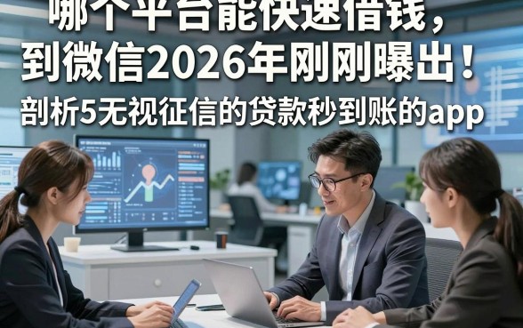哪个平台能快速借钱到微信2026年刚刚曝出！剖析5个无视征信的贷款秒到账的app