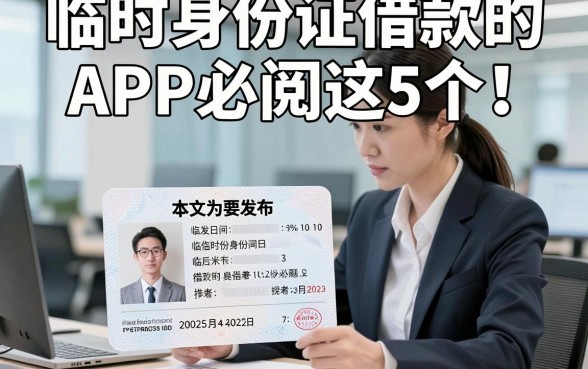 临时身份证借款的APP必阅​这5个！本文为您细致探索！