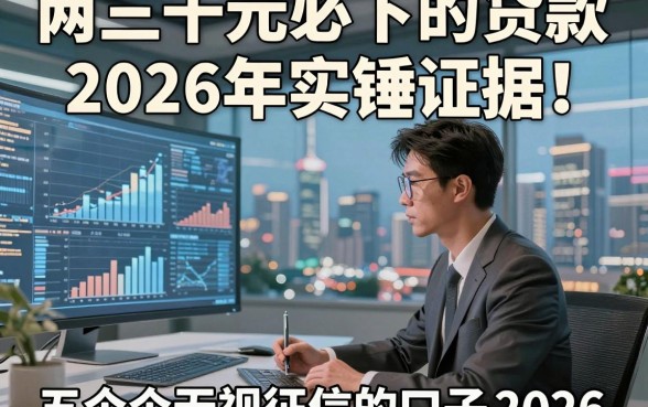 两三千元必下的贷款2026年实锤证据！探寻​五个无视征信的口子2026