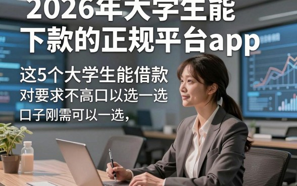 2026年大学生能下款的正规平台app，这5个大学生能借款对要求不高口子刚需可以选一选