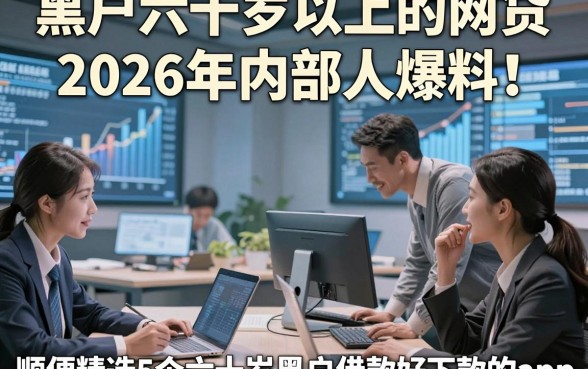 黑户六十岁以上的网贷2026年内部人爆料！顺便精选5个六十岁黑户借款好下款的app