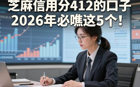 芝麻信用分412的口子2026年必瞧这5个！本文为您深度探讨！