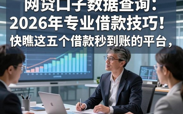 网贷口子数据查询2026年专业借款技巧！快瞧这五个借款秒到账的平台
