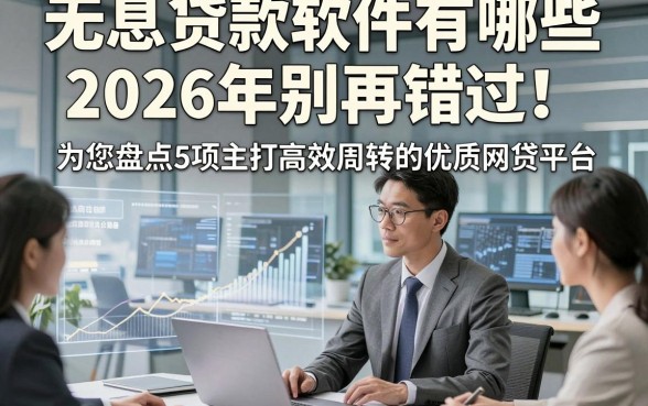 无息贷款软件有哪些2026年别再错过！为您盘点5项主打高效周转的优质网贷平台