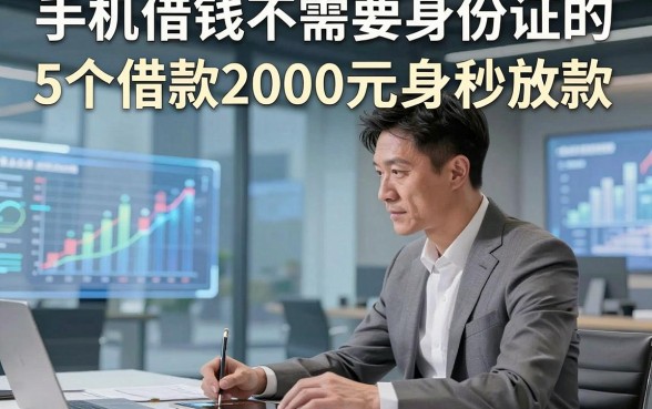 手机借钱不需要身份证的，本次解析5个借款2000元秒放款对身份要求不高app