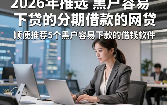 2026年推选​黑户容易下贷的分期借款的网贷，顺便推荐5个黑户容易下款的借钱软件