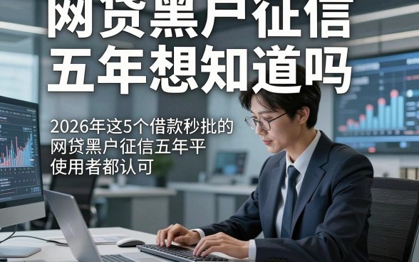 网贷黑户征信五年想知道吗，2026年这5个借款秒批的平台网贷黑户征信五年使用者都认可
