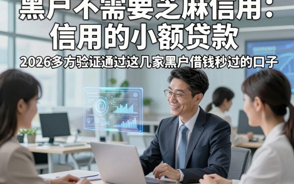 黑户不需要芝麻信用的小额贷款，2026多方验证通过这几家黑户借钱秒过的口子