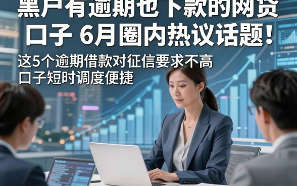黑户有逾期也下款的网贷口子6月圈内热议话题！这5个逾期借款对征信要求不高口子短时调度便捷