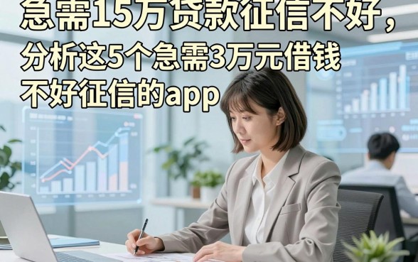 急需15万贷款征信不好，分析这5个急需3万元借钱不好征信的app