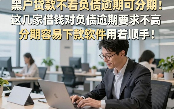 黑户贷款不看负债逾期可分期，这几家借钱对负债逾期要求不高分期容易下款软件用着顺手