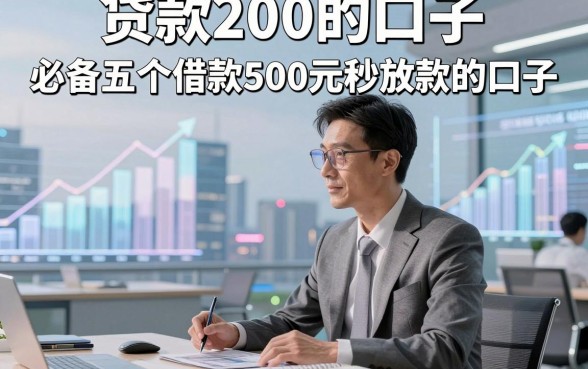 贷款200的口子，必备五个借款500元秒放款的口子