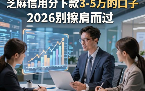 芝麻信用分下款3-5万的口子，2026别擦肩而过这五个芝麻信用分下款3到5万的借钱秒下平台