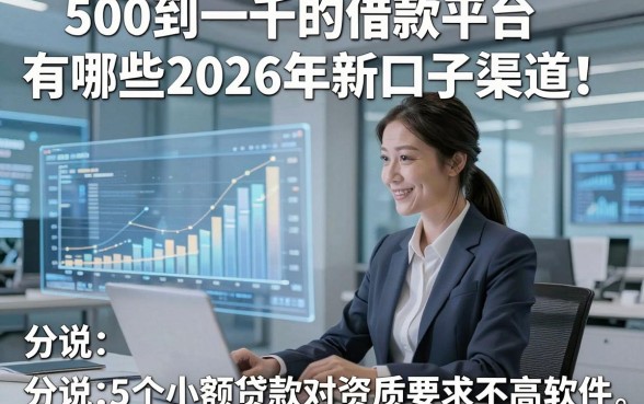 500到一千的借款平台有哪些2026年新口子渠道！分说5个小额贷款对资质要求不高软件