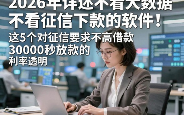 2026年详述不看大数据不看征信下款的软件！这5个对征信要求不高借款30000秒放款的app利率透明