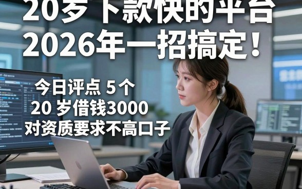 20岁下款快的平台2026年一招搞定！今日评点5个20岁借钱3000对资质要求不高口子