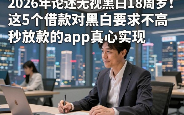 2026年论述无视黑白18周岁！这5个借款对黑白要求不高秒放款的app真心实在