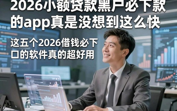2026小额贷款黑户必下款的app真是没想到这么快，这五个2026借钱必下口的软件真的超好用