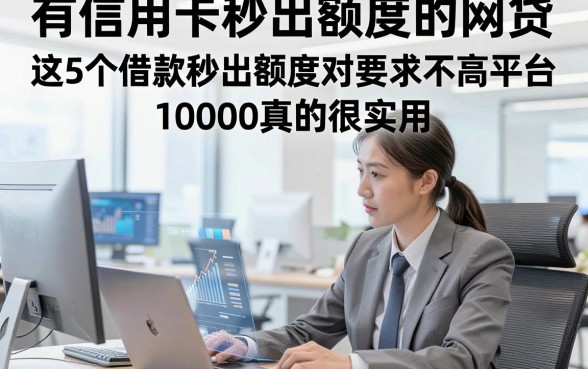 有信用卡秒出额度的网贷，这5个借款秒出额度对要求不高平台10000真的很实用
