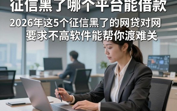 征信黑了哪个平台能借款，2026年这5个征信黑了的网贷对要求不高软件能帮你渡难关
