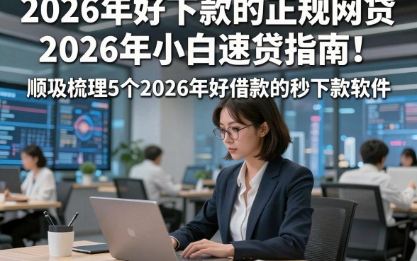 2026年好下款的正规网贷2026年小白速贷指南！顺便梳理5个2026年好借款的秒下款软件