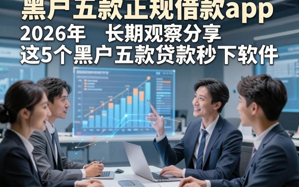 黑户五款正规借款app，2026年长期观察分享这5个黑户五款贷款秒下软件