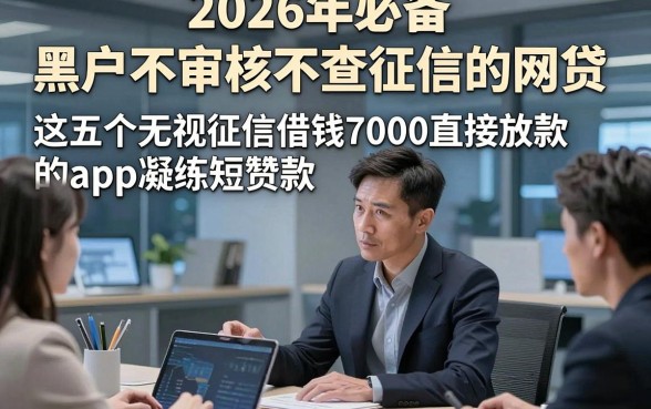 2026年必备​黑户不审核不查征信的网贷，这五个无视征信借钱7000直接放款的app凝练短赞款