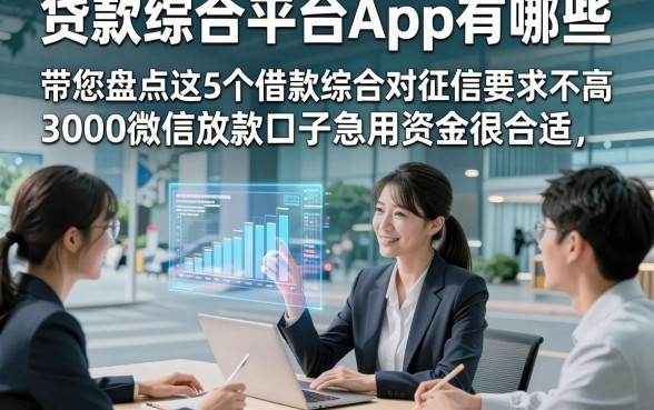 贷款综合平台App有哪些，带您盘点这5个借款综合对征信要求不高3000微信放款口子急用资金很合适
