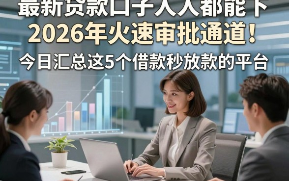 最新贷款口子人人都能下2026年火速审批通道！今日汇总这5个借款秒放款的平台