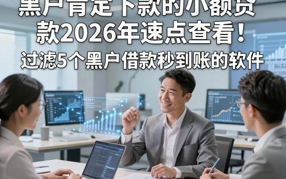 黑户肯定下款的小额贷款2026年速点查看！过滤5个黑户借款秒到账的软件