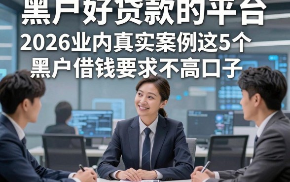 黑户好贷款的平台，2026业内真实案例这5个黑户借钱要求不高口子
