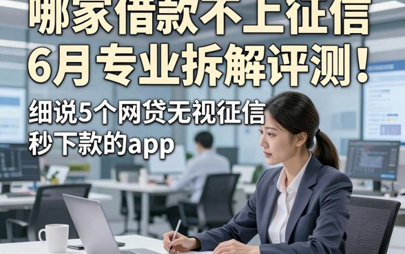 哪家借款不上征信6月专业拆解评测！细说5个网贷无视征信秒下款的app