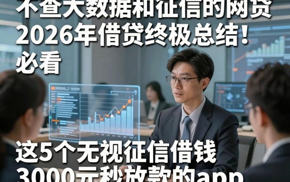 不查大数据和征信的网贷2026年借贷终极总结！必看​这5个无视征信借钱3000元秒放款的app